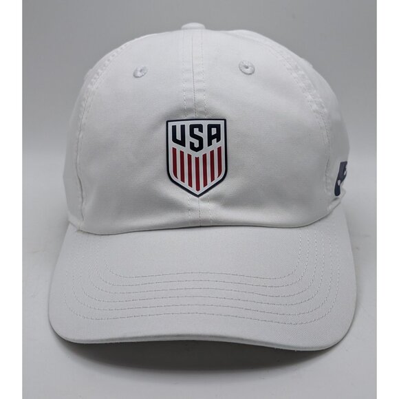 Nike Team USA White Heritage86 Hat Cap Strapback Soccer USMNT OSFM Olympics - Picture 2 of 5